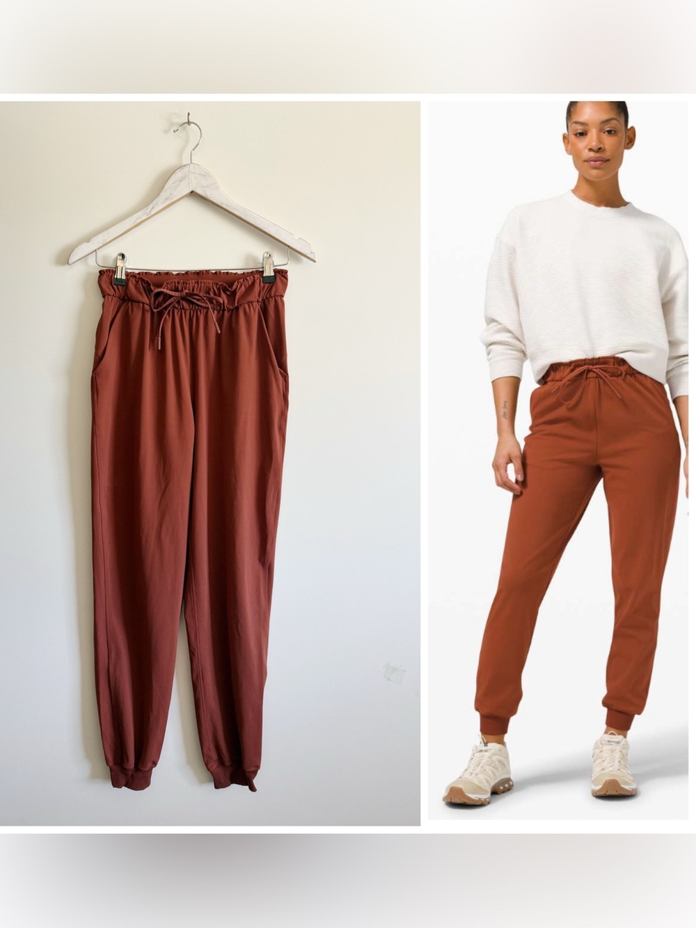 LULULEMON Stretch High Rise Jogger Pants Women’s Dark Terracotta Brown Size 4